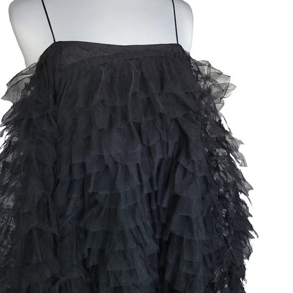 ASOS Black Ruffle Mini Dress - Picture 6 of 11